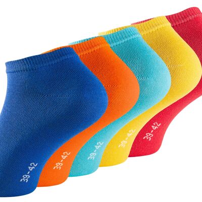 Chaussettes baskets unisexes en coton Stark Soul® couleurs amusantes de la série ESSENTIAL en paquet de 5