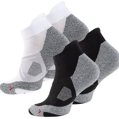 Calcetines deportivos unisex Stark Soul® con diseño de zapatilla con protección para el talón en un solo paquete
