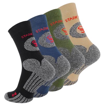 Chaussettes de randonnée unisexes Stark Soul® avec semelle Air-Channel dans un seul paquet