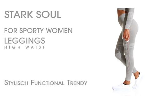 Stark Soul® Damen seamless Highwaist Sport Leggings im Einzelpack