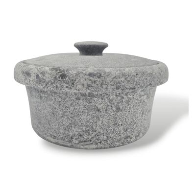 Fermentation pot with lid made of natural stone - 1100 ml