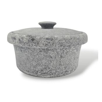 Pot de fermentation avec couvercle en pierre naturelle - 1100 ml 1