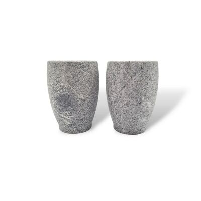 Shot glasses made of natural stone, set of 2