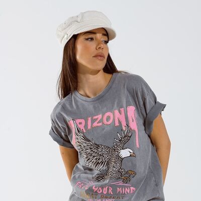 Arizona-Shirt mit digitalem Aufdruck „Aguila“ in Grau