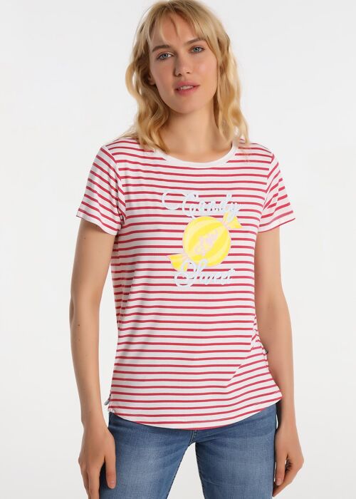 LOIS JEANS - Striped T-Shirt With Graphic | 124642