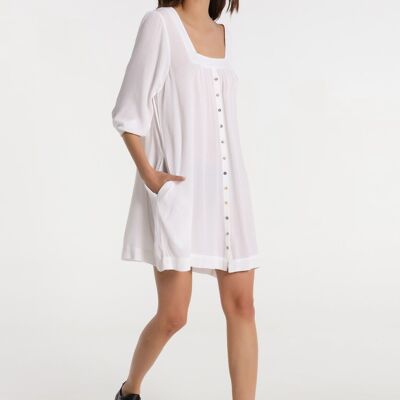 LOIS JEANS - Cotton Wrinkle Buttoned Dress | 124654