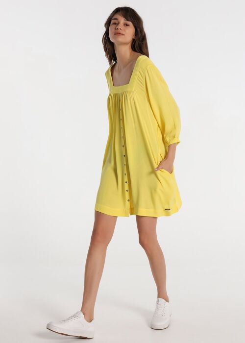 LOIS JEANS - Cotton Wrinkle Buttoned Dress | 124655