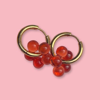 Boucles d'oreilles Posettes . Carole ORANGE