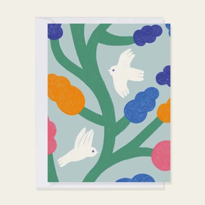 Peace birds - Greeting card (single)
