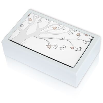 Jewelery Box 20x12x6 cm Silver "Tree of Love" Line