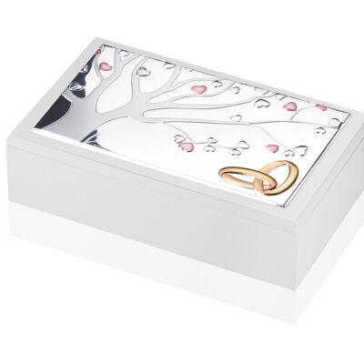 Boîte à bijoux 20x12x6 cm argent "Arbre d'Amour" Wedding Line