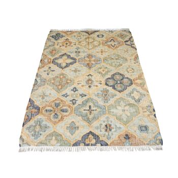 Tapis Almeria beige/calm/denim, jute