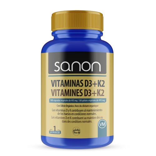SANON Vitamina D3 + K2 180 cápsulas vegetales de 495 mg FR
