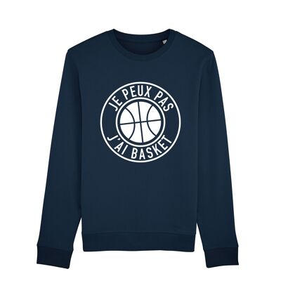 MARINEBLAUES SWEATSHIRT FÜR MÄNNER „I CAN'T I HAVE BASKETBALL“.