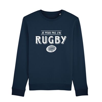 MEN'S NAVY SWEATSHIRT I CAN'T I HAVE RUGBY