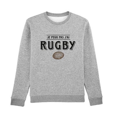 MEN'S HEATHER GRAY SWEATSHIRT I CAN'T I HAVE RUGBY