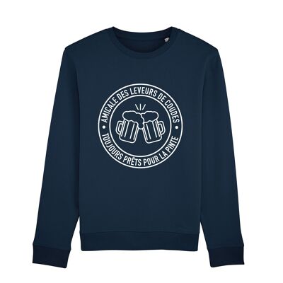 NAVY MEN’S SWEATSHIRT FRIENDLY FOR ELBOW RIFTERS