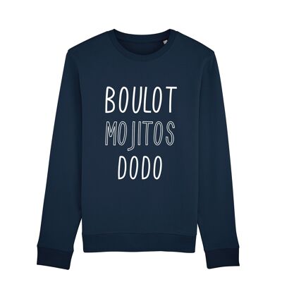 SWEAT NAVY HOMME BOULOT MOJITOS DODO