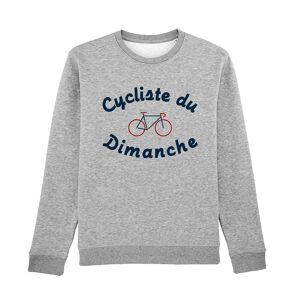 SWEAT GRIS CHINÉ HOMME CYCLISTE DU DIMANCHE