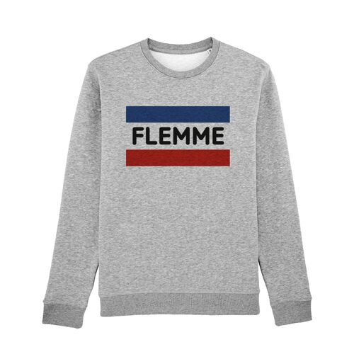 SWEAT GRIS CHINÉ HOMME FLEMME