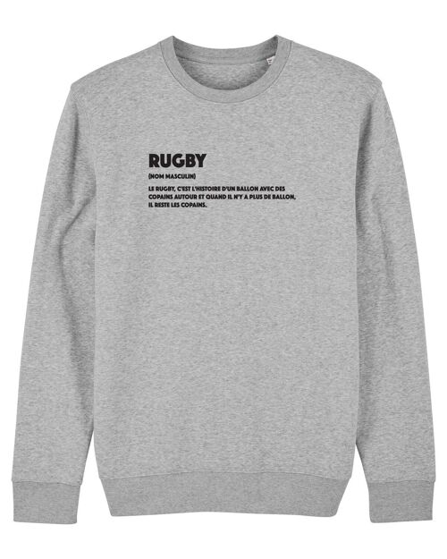 SWEAT GRIS CHINÉ HOMME RUGBY DÉFINITION