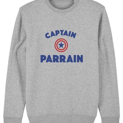 SUDADERA CAPTAIN PARAIN HOMBRE CORAZÓN GRIS