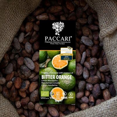 Organic chocolate mandarin-lime, 60% cocoa