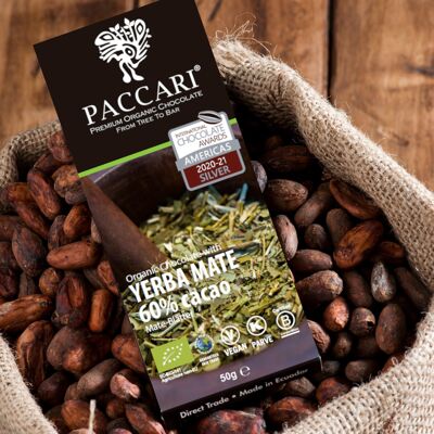 Organic chocolate mate tea, 60% cocoa