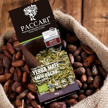 Thé maté au chocolat bio, 60% de cacao 1