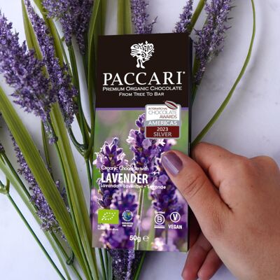 Organic chocolate lavender, 60% cocoa
