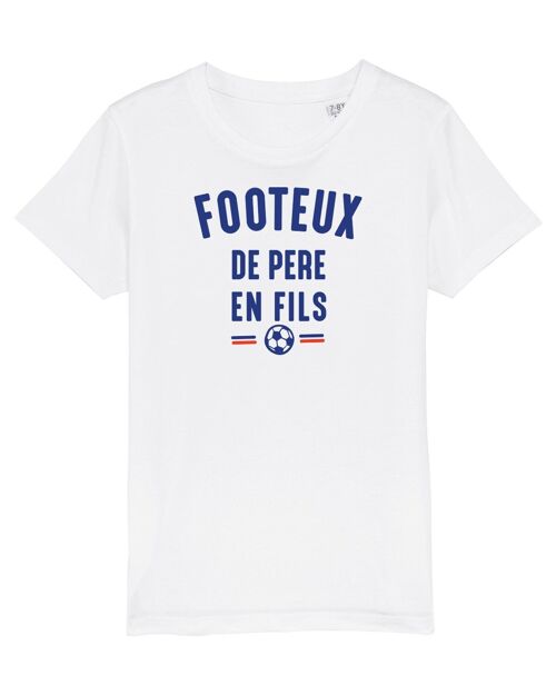 TSHIRT BLANC GARÇON FOOTEUX DE PÈRE EN FILS