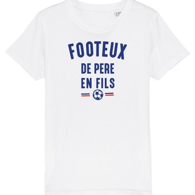 BOY'S WHITE TSHIRT FOOTEUX FROM FATHER TO SON