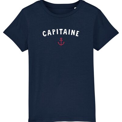 T-Shirt „Captain Enkr“ für Jungen in Marineblau