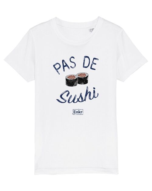 TSHIRT BLANC FILLE PAS DE SUSHIS