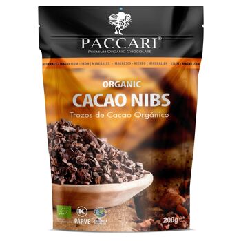 Éclats de cacao crus biologiques (éclats de fèves de cacao) (200g) 2