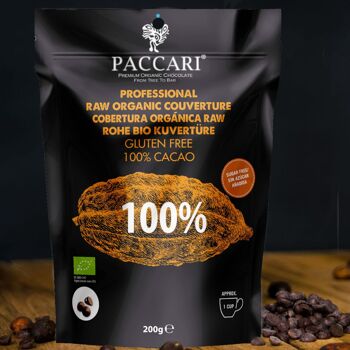 Chips de cacao cru bio, 100% cacao (200g) 1