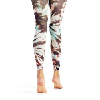 Leggings femme Tye & Dye marron 2