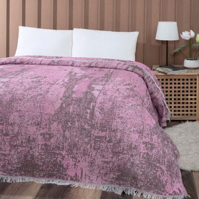 Akita XXL.   Bright color bedspread with interesting marble design.   Two-layer fabric.   In 8 colors.