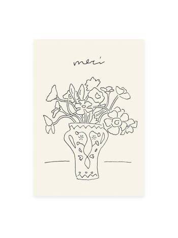 Carte postale 'merci' (risographie) 1