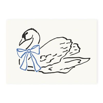 Postcard Swan (Risography)