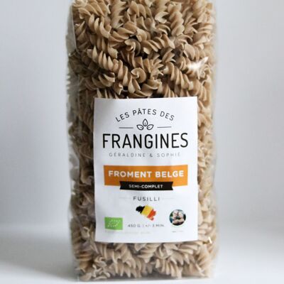 [100% Belgian] FRANGINE wheat pasta (Wallonia) - SEMI-COMPLETE Fusilli - 450gr