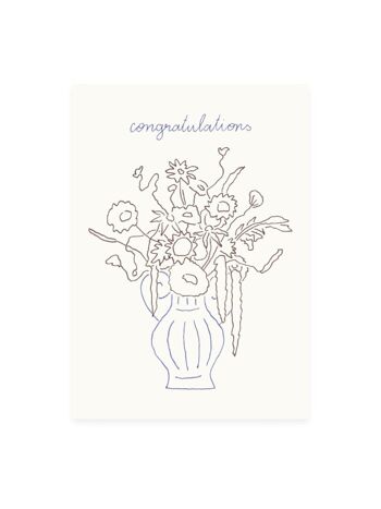 Carte postale 'félicitations' (risographie)