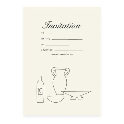 Invitation carte postale (Risographie)