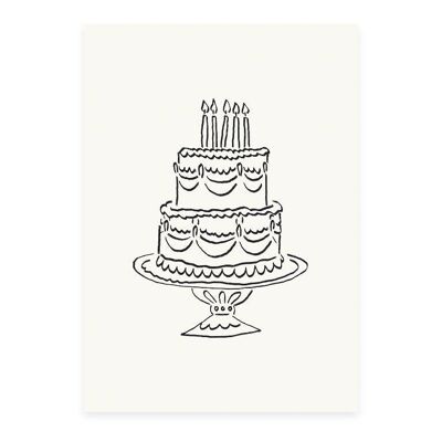Gâteau de carte postale (risographie)