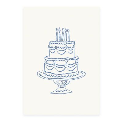 Torta Cartolina Blu (Risografia)