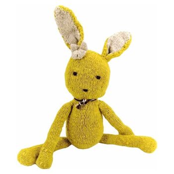 Peluche éco-responsable faite main en laine biologique - lapin - SIMONE - Kenana Knitters 1