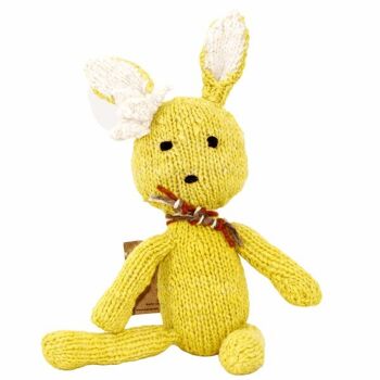 Peluche éco-responsable faite main en laine biologique - lapin - SIMONE - Kenana Knitters 9