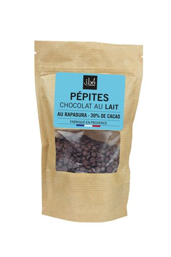 Pépites de chocolat au lait au Rapadura (cacao 39% Min)