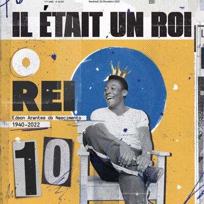 Póster - L'Equipe - Pele - Digigraphie - 50X70 - Plakat