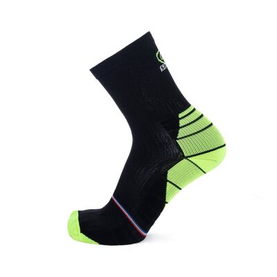 Black-yellow cycling socks